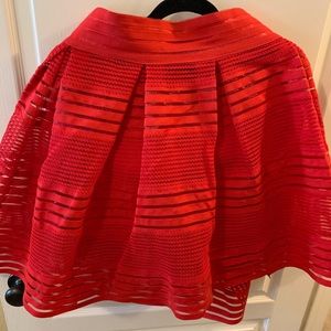 Red above the knee skirt